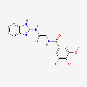 N-benzyl-2-({5-[3-(3-methoxyphenyl)-1-methyl-1H-pyrazol-4-yl]-4-methyl-4H-1,2,4-triazol-3-yl}thio)acetamide