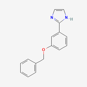 molecular formula C16H14N2O B2464575 2-[3-(benzyloxy)phenyl]-1H-imidazole CAS No. 1787948-19-9