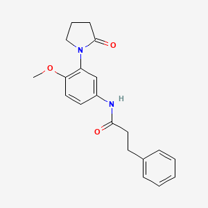 N-(4-methoxy-3-(2-oxopyrrolidin-1-yl)phenyl)-3-phenylpropanamide