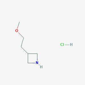 molecular formula C6H14ClNO B2464578 3-(2-Methoxyethyl)azetidine hydrochloride CAS No. 942307-67-7