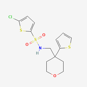 5-chloro-N-{[4-(thiophen-2-yl)oxan-4-yl]methyl}thiophene-2-sulfonamide