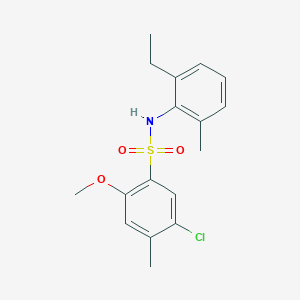 5-chloro-N-(2-ethyl-6-methylphenyl)-2-methoxy-4-methylbenzene-1-sulfonamide