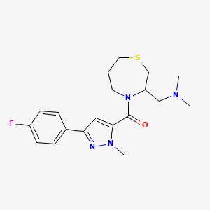 (3-((dimethylamino)methyl)-1,4-thiazepan-4-yl)(3-(4-fluorophenyl)-1-methyl-1H-pyrazol-5-yl)methanone