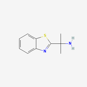 molecular formula C10H12N2S B2464605 2-苯并噻唑甲胺，α，α-二甲基- CAS No. 157763-14-9