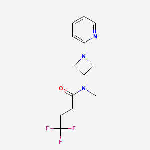 molecular formula C13H16F3N3O B2464606 4,4,4-Trifluoro-N-methyl-N-(1-pyridin-2-ylazetidin-3-yl)butanamide CAS No. 2415518-21-5