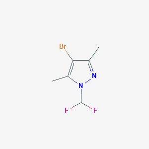 molecular formula C6H7BrF2N2 B2464609 4-bromo-1-(difluoromethyl)-3,5-dimethyl-1H-pyrazole CAS No. 882230-06-0