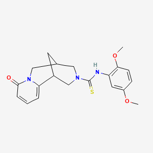 molecular formula C20H23N3O3S B2464612 N-(2,5-dimethoxyphenyl)-8-oxo-1,5,6,8-tetrahydro-2H-1,5-methanopyrido[1,2-a][1,5]diazocine-3(4H)-carbothioamide CAS No. 399002-54-1