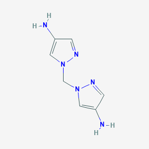 molecular formula C7H10N6 B2464616 1,1'-亚甲基双(1H-吡唑-4-胺) CAS No. 98728-60-0