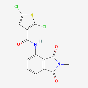 molecular formula C14H8Cl2N2O3S B2464621 2,5-二氯-N-(2-甲基-1,3-二氧代异吲哚林-4-基)噻吩-3-甲酰胺 CAS No. 683232-51-1