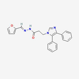 molecular formula C23H20N4O2 B2464625 3-(4,5-diphenyl-1H-imidazol-1-yl)-N'-[(E)-furan-2-ylmethylidene]propanehydrazide CAS No. 315248-09-0