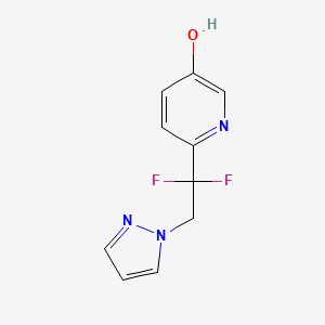 6-(1,1-Difluoro-2-pyrazol-1-ylethyl)pyridin-3-ol