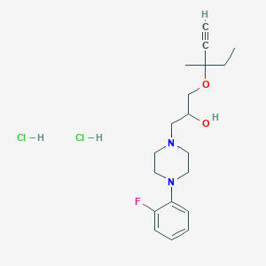 1-(4-(2-Fluorophenyl)piperazin-1-yl)-3-((3-methylpent-1-yn-3-yl)oxy)propan-2-ol dihydrochloride