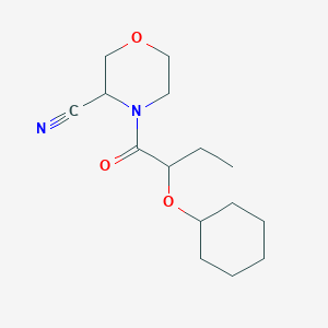 molecular formula C15H24N2O3 B2464635 4-(2-环己氧基丁酰基)吗啉-3-腈 CAS No. 1465397-79-8