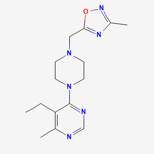 5-[[4-(5-Ethyl-6-methylpyrimidin-4-yl)piperazin-1-yl]methyl]-3-methyl-1,2,4-oxadiazole