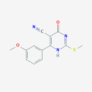 molecular formula C13H11N3O2S B246465 6-(3-methoxyphenyl)-2-methylsulfanyl-4-oxo-1H-pyrimidine-5-carbonitrile 