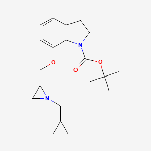 Tert-butyl 7-[[1-(cyclopropylmethyl)aziridin-2-yl]methoxy]-2,3-dihydroindole-1-carboxylate
