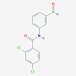 molecular formula C14H9Cl2NO2 B2464659 2,4-二氯-N-(3-甲酰基苯基)苯甲酰胺 CAS No. 568543-69-1