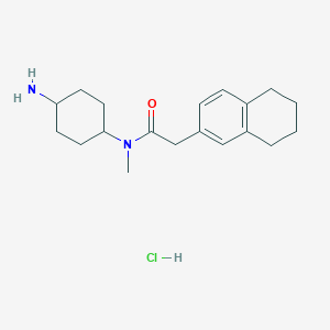 N-(4-Aminocyclohexyl)-N-methyl-2-(5,6,7,8-tetrahydronaphthalen-2-yl)acetamide;hydrochloride