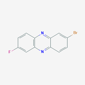 molecular formula C12H6BrFN2 B2464662 2-Bromo-7-fluorophenazine CAS No. 2366994-10-5