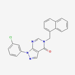 1-(3-chlorophenyl)-5-[(naphthalen-1-yl)methyl]-1H,4H,5H-pyrazolo[3,4-d]pyrimidin-4-one