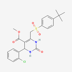 methyl 6-[(4-tert-butylbenzenesulfonyl)methyl]-4-(2-chlorophenyl)-2-oxo-1,2,3,4-tetrahydropyrimidine-5-carboxylate