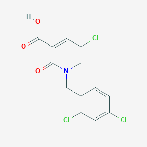 molecular formula C13H8Cl3NO3 B2464673 5-氯-1-(2,4-二氯苄基)-2-氧代-1,2-二氢-3-吡啶甲酸 CAS No. 338977-77-8
