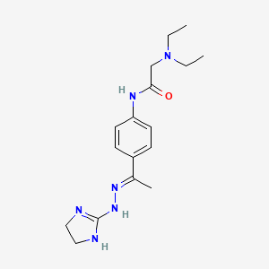 molecular formula C17H26N6O B2464681 2-(diethylamino)-N-(4-{1-[(E)-2-(4,5-dihydro-1H-imidazol-2-yl)hydrazono]ethyl}phenyl)acetamide CAS No. 866152-95-6