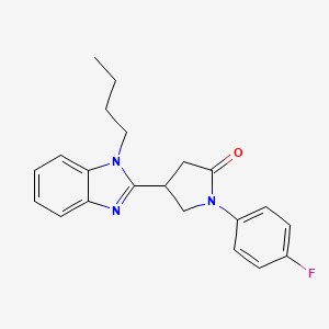 B2464687 4-(1-butyl-1H-benzimidazol-2-yl)-1-(4-fluorophenyl)pyrrolidin-2-one CAS No. 883648-21-3