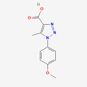 molecular formula C11H11N3O3 B2464691 1-(4-methoxyphenyl)-5-methyl-1H-1,2,3-triazole-4-carboxylic acid CAS No. 31802-54-7