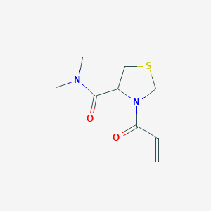 molecular formula C9H14N2O2S B2464694 N,N-Dimethyl-3-prop-2-enoyl-1,3-thiazolidine-4-carboxamide CAS No. 2224122-80-7