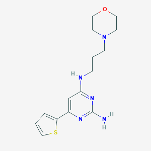 molecular formula C15H21N5OS B246470 N-[2-amino-6-(2-thienyl)-4-pyrimidinyl]-N-[3-(4-morpholinyl)propyl]amine 