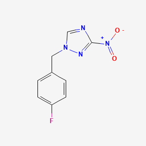 molecular formula C9H7FN4O2 B2464724 1-(4-fluorobenzyl)-3-nitro-1H-1,2,4-triazole CAS No. 675130-87-7