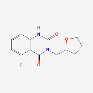 molecular formula C13H13FN2O3 B2464727 5-Fluoro-3-(oxolan-2-ylmethyl)-1H-quinazoline-2,4-dione CAS No. 2320220-80-0