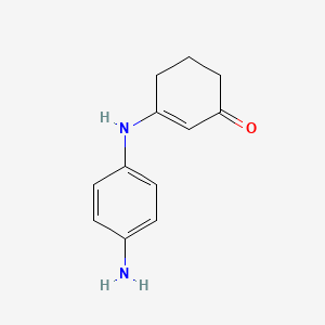 molecular formula C12H14N2O B2464729 3-((4-Aminophenyl)amino)cyclohex-2-EN-1-one CAS No. 400873-20-3