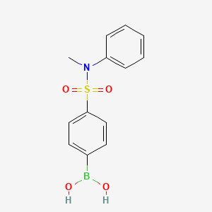 molecular formula C13H14BNO4S B2464735 4-[Methyl(phenyl)sulfamoyl]benzeneboronic acid CAS No. 2096336-05-7
