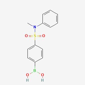 molecular formula C13H14BNO4S B2464735 4-[(メチル)(フェニル)スルファモイル]ベンゼンボロン酸 CAS No. 2096336-05-7