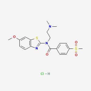 N-(2-(dimethylamino)ethyl)-N-(6-methoxybenzo[d]thiazol-2-yl)-4-(methylsulfonyl)benzamide hydrochloride