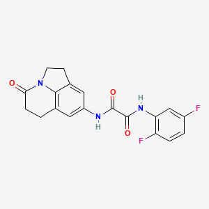 molecular formula C19H15F2N3O3 B2464739 N1-(2,5-difluorophenyl)-N2-(4-oxo-2,4,5,6-tetrahydro-1H-pyrrolo[3,2,1-ij]quinolin-8-yl)oxalamide CAS No. 898435-83-1