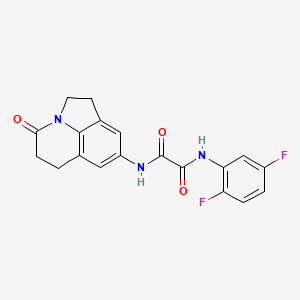 molecular formula C19H15F2N3O3 B2464739 N1-(2,5-二氟苯基)-N2-(4-氧代-2,4,5,6-四氢-1H-吡咯并[3,2,1-ij]喹啉-8-基)草酰胺 CAS No. 898435-83-1