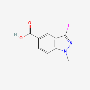 molecular formula C9H7IN2O2 B2464742 3-Iodo-1-methylindazole-5-carboxylic acid CAS No. 1234616-33-1