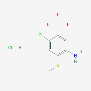 4-Chloro-2-(methylsulfanyl)-5-(trifluoromethyl)aniline hydrochloride