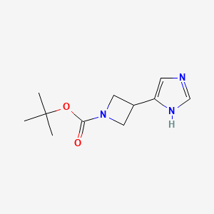 molecular formula C11H17N3O2 B2464752 Tert-butyl 3-(1H-imidazol-5-yl)azetidine-1-carboxylate CAS No. 1596988-27-0