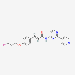 molecular formula C21H19FN4O2 B2464753 (E)-3-[4-(3-fluoropropoxy)phenyl]-N-[2-(4-pyridinyl)-4-pyrimidinyl]-2-propenamide CAS No. 478039-87-1