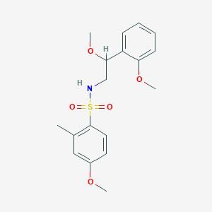 molecular formula C18H23NO5S B2464756 4-甲氧基-N-(2-甲氧基-2-(2-甲氧基苯基)乙基)-2-甲基苯磺酰胺 CAS No. 1798543-56-2
