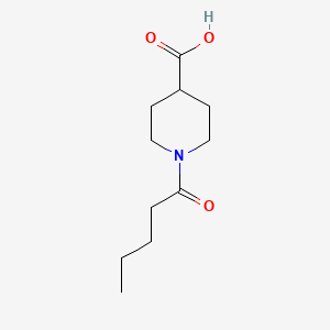molecular formula C11H19NO3 B2464758 1-Pentanoylpiperidine-4-carboxylic acid CAS No. 1017180-22-1