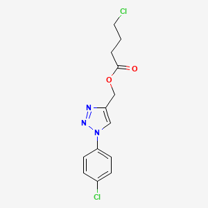 molecular formula C13H13Cl2N3O2 B2464765 [1-(4-氯苯基)-1H-1,2,3-三唑-4-基]甲基-4-氯丁酸酯 CAS No. 338419-29-7