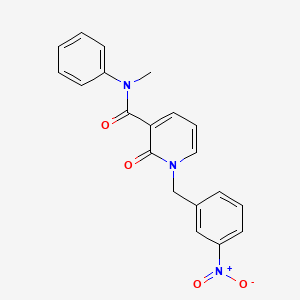 molecular formula C20H17N3O4 B2464766 N-methyl-1-(3-nitrobenzyl)-2-oxo-N-phenyl-1,2-dihydropyridine-3-carboxamide CAS No. 941910-59-4