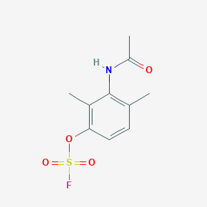 molecular formula C10H12FNO4S B2464771 3-Acetamido-1-fluorosulfonyloxy-2,4-dimethylbenzene CAS No. 2411288-97-4