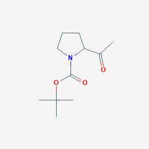 molecular formula C11H19NO3 B2464774 Tert-butyl 2-acetylpyrrolidine-1-carboxylate CAS No. 92012-22-1
