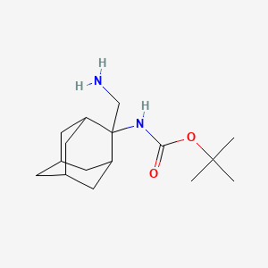 molecular formula C16H28N2O2 B2464787 tert-butyl N-[2-(aminomethyl)adamantan-2-yl]carbamate CAS No. 1909337-27-4